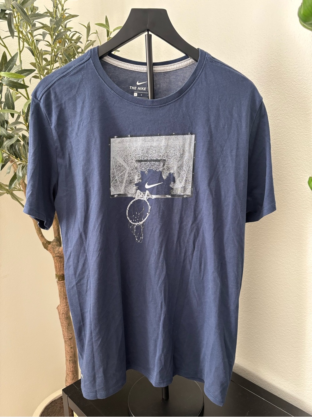 Nike Navy Blue Short Sleeve Basketball Graphic T-Shirt